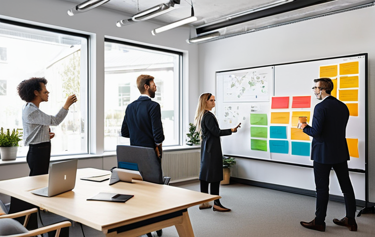 아이디어 생성 시스템의 성과 측정 방법 - **Collaborative Ideation in a Modern Swedish Office:**
    A diverse team of five professionals, inc...