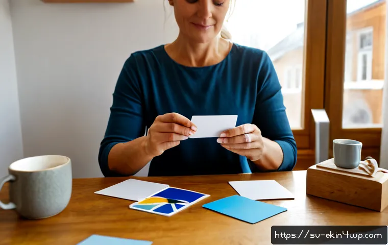 Home 17 창의적 사고 기법 활용하기 - Photorealistic Swedish home office scene illustrating creative thinking: a woman in her 40s arrangin...